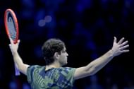 Taylor Fritz celebrates his win against Felix Auger-Aliassime at the 2022 ATP Finals